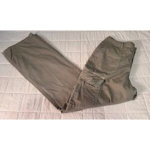 Zara Cargo‎ Pants Wide Leg Utility Khaki Casual Trousers Size USA 4 EUR 36